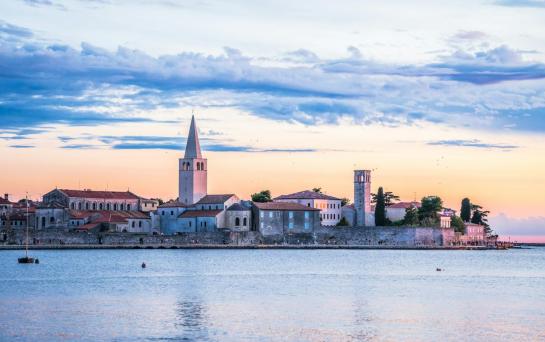 View of Porec from the sea