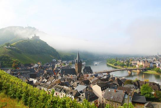 View of Cochem, town on the Moselle