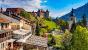 Gruyères town famous for its cheese and on route n°9 of Switzerland by bike