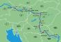 Danube bike map: from Passau to the Iron Gates