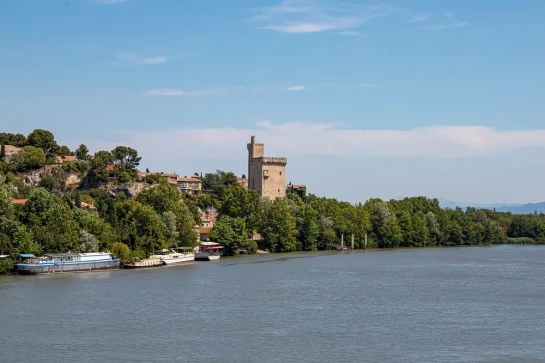 Vue sur Avignon depuis le Rhône